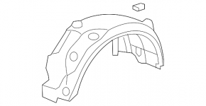 Rear left fender liner for Acura MDX 2013