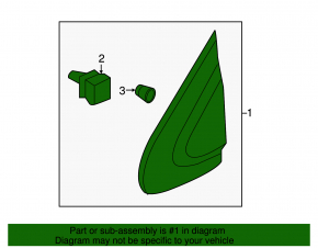 Plug triangle wing front left Honda CRV 17-22