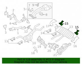 Rear muffler bracket right Audi Q7 4L 10-15 rusty
