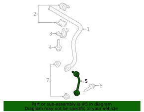 Rear stabilizer link left Audi Q7 4L 10-15