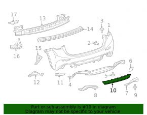 Rear bumper lower trim Infiniti QX30 17-19