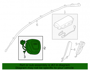 Airbag in steering wheel driver Audi A4 B8 13-16 rest