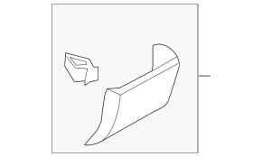 Lower front right fender lining for Audi Q5 8R 09-12