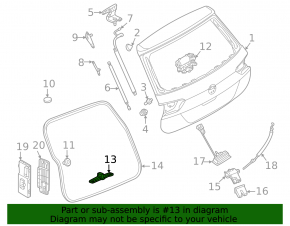 Tailgate lock bracket VW Tiguan 18-