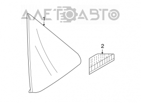 Fixed glass rear right window for Mazda3 MPS 09-13