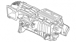Ford Mustang mk6 15-23 heater radiator without housing