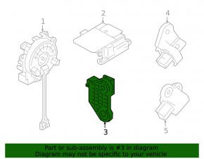 Front left airbag sensor for Infiniti QX50 19-20