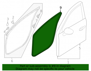 Front right door seal for Mazda CX-5 13-16
