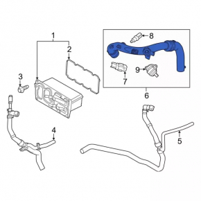 Air duct with valve for Ford Fusion mk5 13-20 1.5T