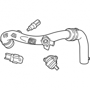 Air duct with valve for Ford Fusion mk5 13-20 1.5T