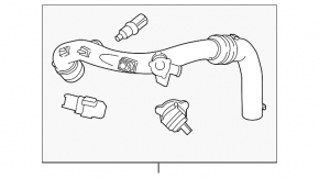 Air duct with valve for Ford Fusion mk5 13-20 1.5T