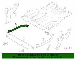Right engine protection bracket for Land Rover Discovery Sport 20-23 rest.