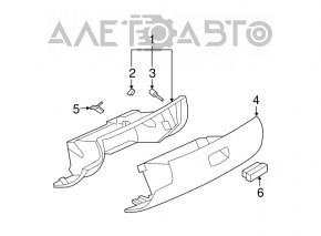 Mitsubishi Galant 04-06 glove compartment, black