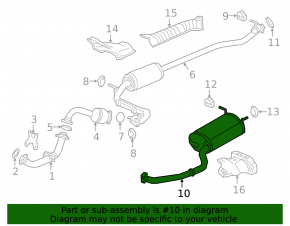 Muffler rear part with barrel Honda HR-V 16-22 dented