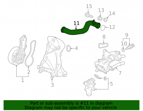 Water pump hose Honda CRV 15-16 2.4