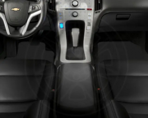 Set of black rag floor mats for the Chevrolet Volt 11-15
