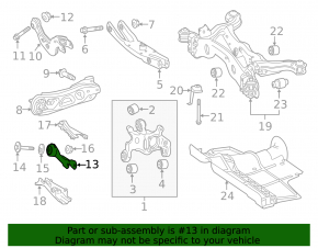 Rear left transverse control arm Mercedes GLA 14-20