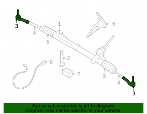 Left tie rod end for Volvo S60 11-18