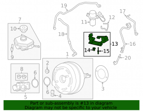 Vacuum pump bracket BMW 3 F30 16-18 PHEV