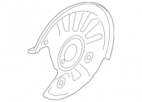 Rear left brake disc cover for Volkswagen Jetta 19-26