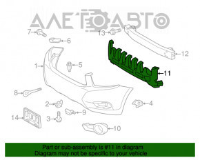 Front Bumper Absorber Toyota Highlander 08-10