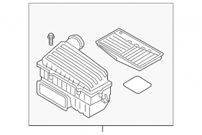 Air filter housing Audi A3 8V 15-20 4d 1.8T, 2.0T
