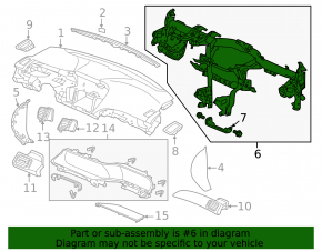 Honda Accord 13-17 under-dash reinforcement pipe