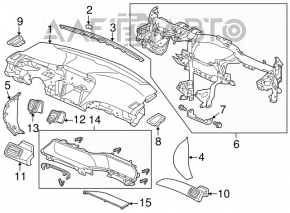 Honda Accord 13-17 under-dash reinforcement pipe