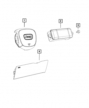 Jeep Grand Cherokee WK2 14-22 passenger airbag in the dashboard