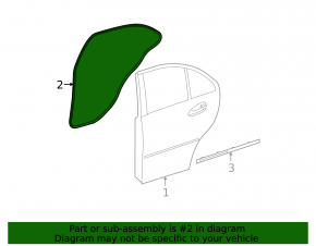 Rear left door seal Mercedes CLA 14-19