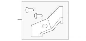 Right headlight mount, lower left, Toyota Land Cruiser 08-15 pre-rest