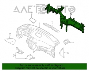 Underdash pipe reinforcement Hyundai Sonata 15-17 rusty, bent mount