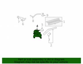 Windscreen wiper trapezoid with motor rear Toyota Highlander 08-13 type 2