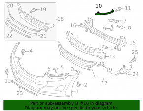 Front bumper mount left upper Hyundai Elantra UD 11-16
