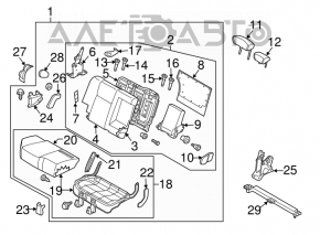 Rear seats 2nd row Nissan Murano z50 03-07 velour black
