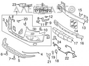 The towing hook plug for the front bumper of the Audi A3 8V 15-20 is broken