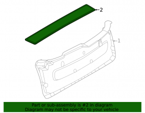 Upper trunk door trim for Nissan Ariya 23-25 gray for glass camera