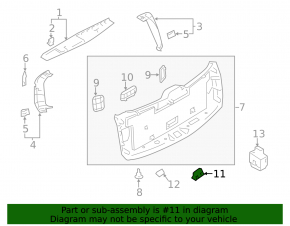 Infiniti Q50 14-24 black inner trunk handle