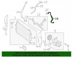 Nissan Pathfinder 13-20 air conditioner condenser-compressor hose