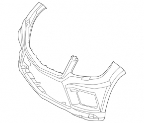 Bare front bumper Mercedes GLS-class X166 13-16 AMG for parking sensors