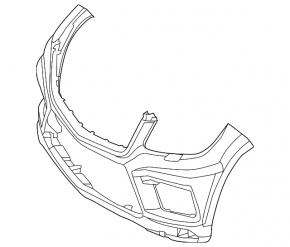 Bare front bumper Mercedes GLS-class X166 13-16 AMG for parking sensors