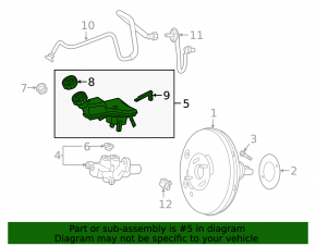 Mercedes X247 GLB 20-26 master cylinder reservoir with lid