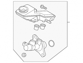 Master brake cylinder with reservoir Mazda 3 19- with cover, for manual transmission, Japan built