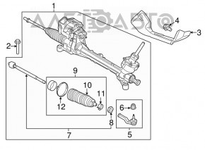 Steering tip right Ford C-max MK2 13-18 CTR
