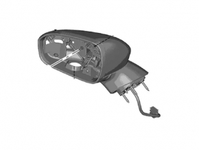 Side mirror right Ford Fusion mk5 13-20 11 pins, turn signal, heated, black