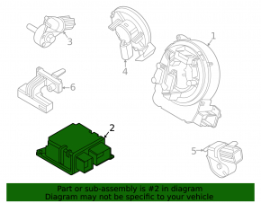 Module srs airbag computer airbags Ford Mustang Mach-E 21-23