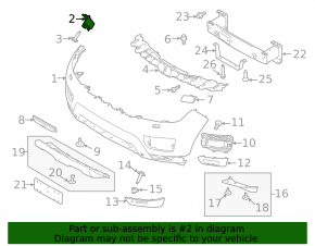 Left front bumper mount for Land Rover Range Rover Sport 14-17