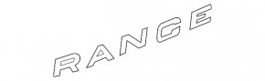 Land Rover Range Rover Sport 13-22 "RANGE" tailgate emblem in gloss black
