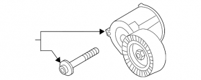 VW Passat B7 12-15 USA 2.5 camshaft tensioner pulley