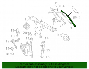 Left windshield wiper arm for Mercedes X164 GL W164 ML